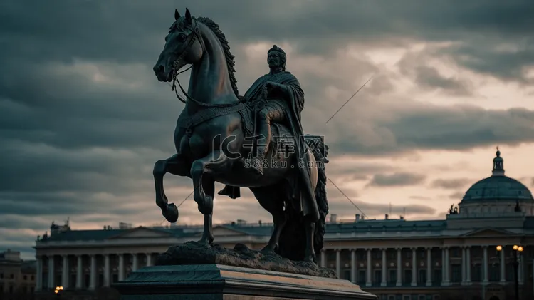 图1 座落在圣彼得堡十二月党人广场的彼得一世铜像