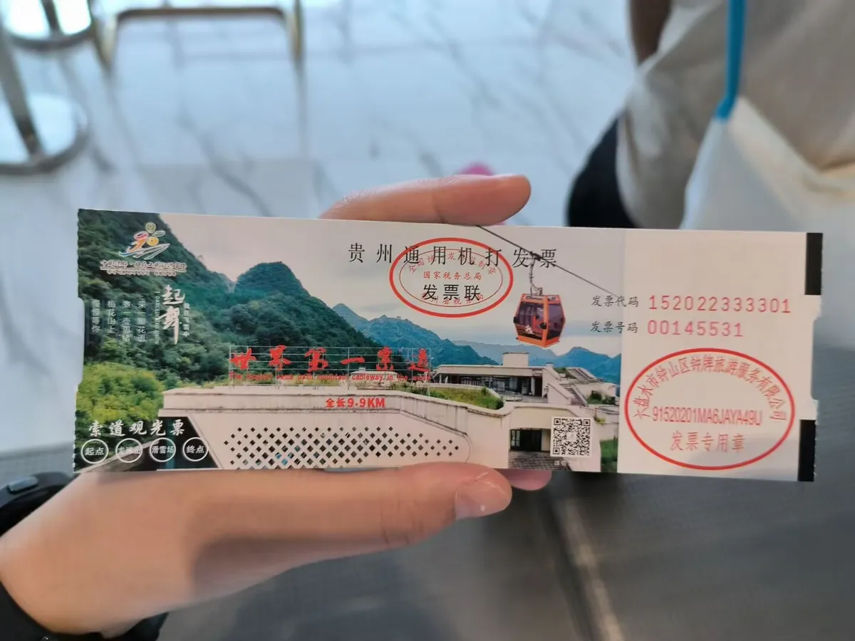 图10 索道票
