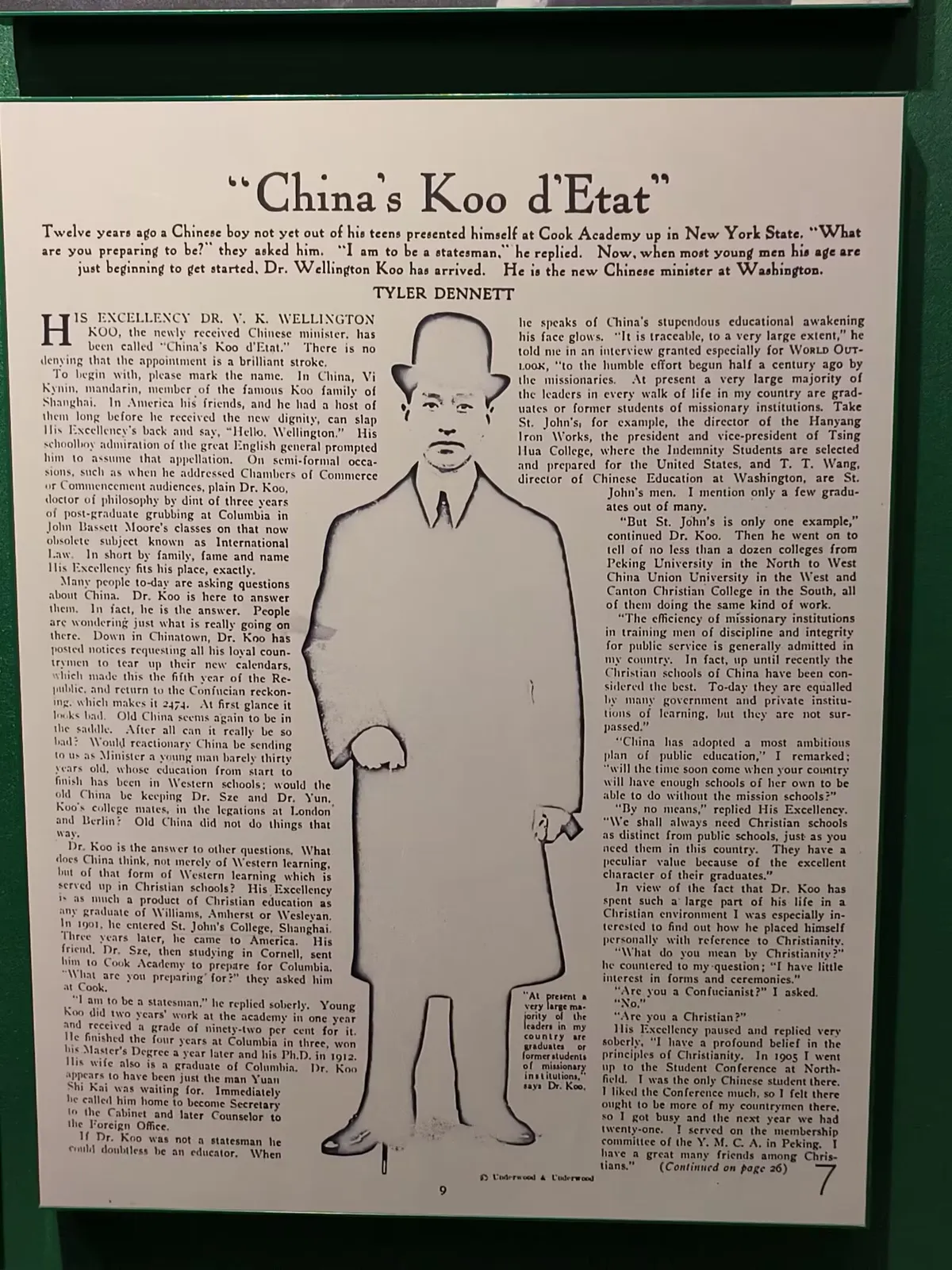 图4 美国报纸对顾维钧的报道